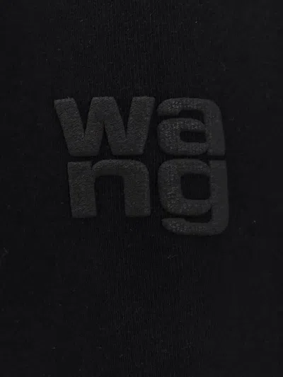 Alexander Wang T Jogging Cotton Trouser With Logo In Black
