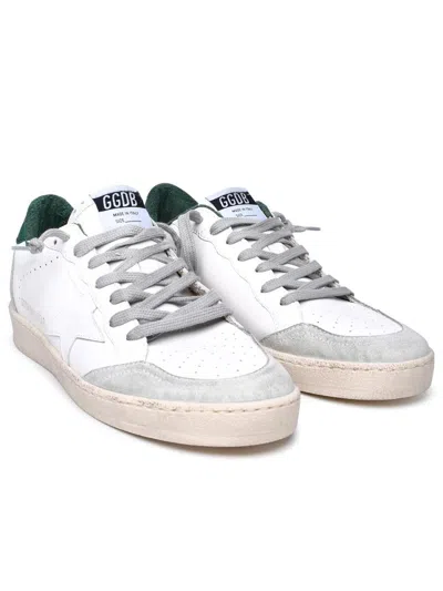 Golden Goose White Cow Leather Vamp Sneakers With Unique Used And Dirty Effect In White