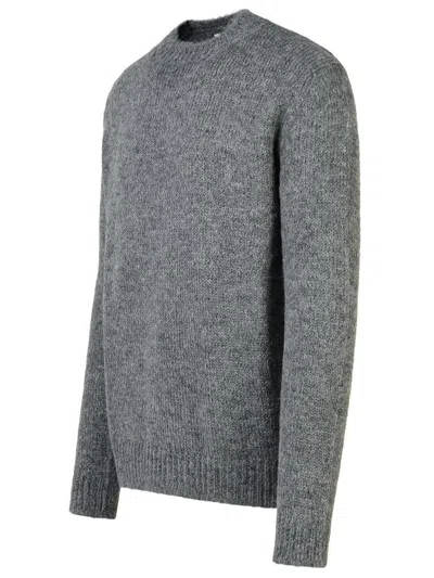 Jil Sander Luxurious Wool And Alpaca Blend Sweater With Regular Fit And Sophisticated Texture In Grey