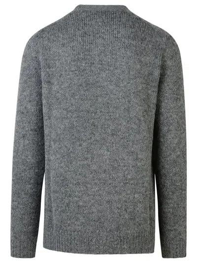 Jil Sander Luxurious Wool And Alpaca Blend Sweater With Regular Fit And Sophisticated Texture In Grey