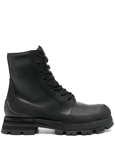Alexander Mcqueen Alexander Mc Queen Wander Black Leather Boot In Black