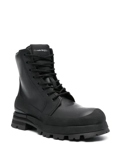 Alexander Mcqueen Alexander Mc Queen Wander Black Leather Boot In Black
