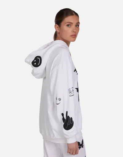 Lauren Moshi Harmony Scribble Eye Elements In White