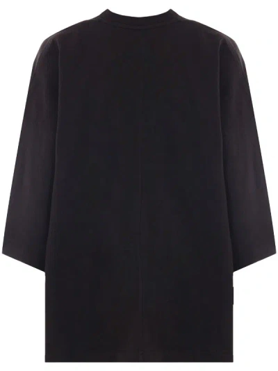The Row Issi Short-sleeve Oversized Top In Blk Black