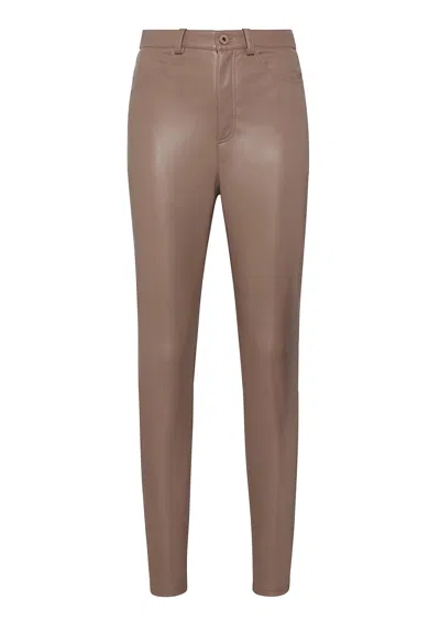Lapointe Faux Leather Skinny Jean In Stone