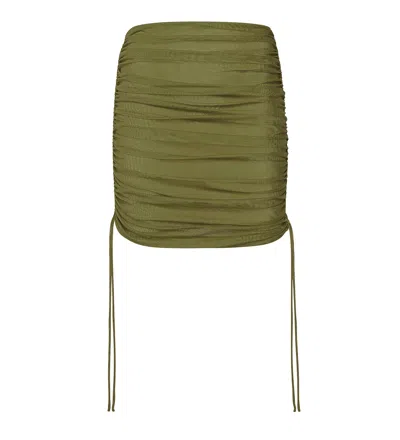 Lapointe Mesh Mini Skirt In Fern