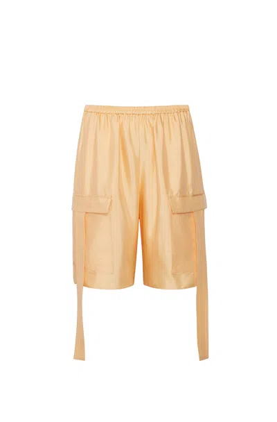 Lapointe Silky Twill Pocket Short In Blonde