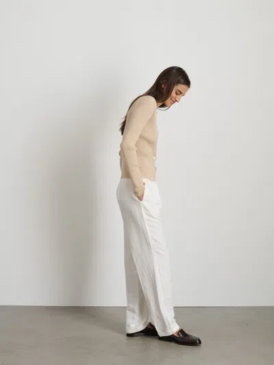 Alex Mill V-neck Ribbed Cardigan In Sand