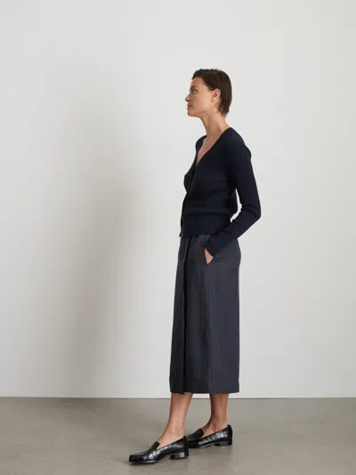 Alex Mill V-neck Ribbed Cardigan In Navy