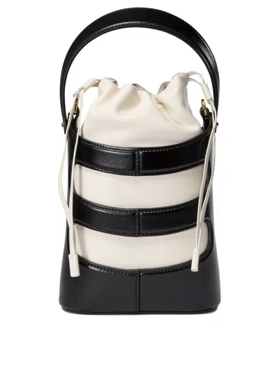 Alexander Mcqueen Two-tone Leather The Rise Bucket Bag In Black