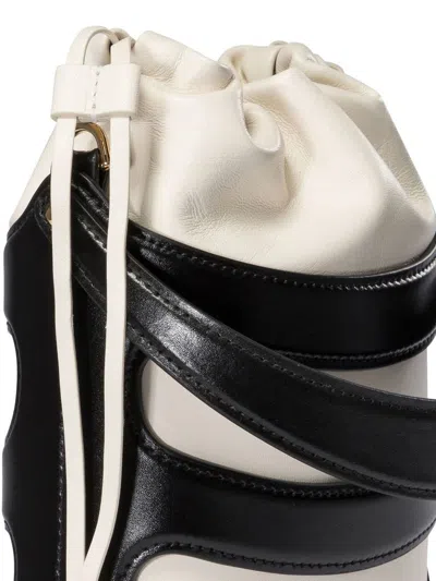 Alexander Mcqueen Two-tone Leather The Rise Bucket Bag In Black