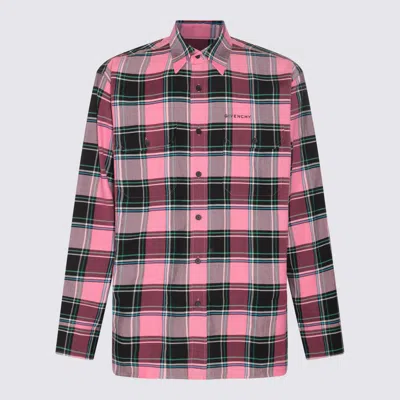 Givenchy Multicolour Pink Cotton And Virgin Wool Blend Check Shirt In Multi Pink
