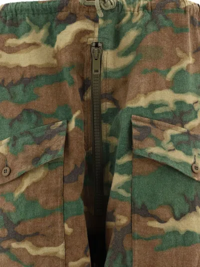 Givenchy Pantaloni Camouflage In Brown/khaki