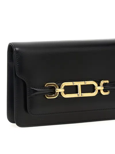 Tom Ford Small Leather Crossbody Bag In Black