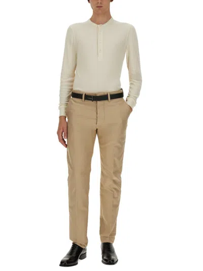 Shop Tom Ford Slim Fit Shirt In Beige