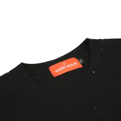 Naked Wolfe Man Wolfe T-shirt Black Paint Splatter