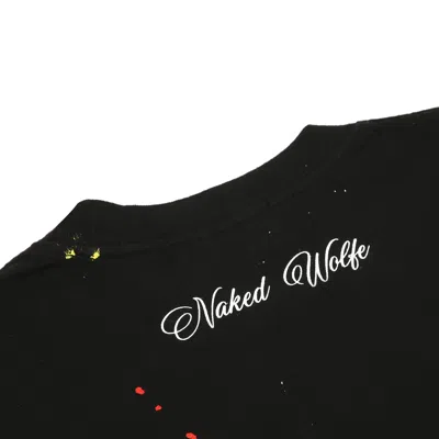 Naked Wolfe Man Wolfe T-shirt Black Paint Splatter