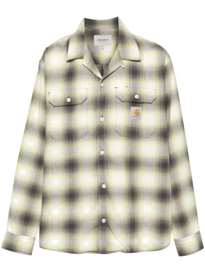 Shop Carhartt Wip L/s Blanchard Shirt In Yellow