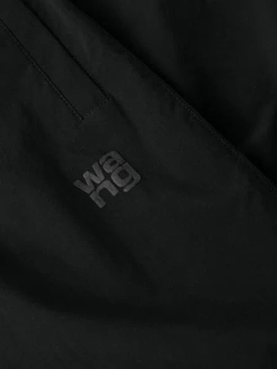 Alexander Wang Embossed Logo Pants In Black