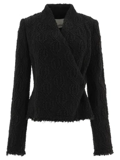 Shop Isabel Marant Loyana Jackets In Black