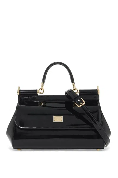 Shop Dolce & Gabbana Extended Sicily Handbag With Elong In Black