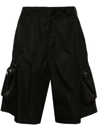 Shop Prada Re-nylon Shorts In Black