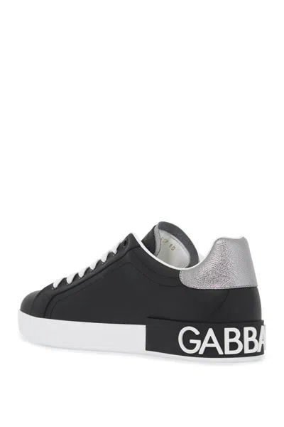 Shop Dolce & Gabbana Portofino Leather Sneakers