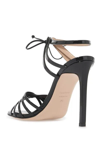 Shop Tom Ford Glossy Sandals With Criss Cross