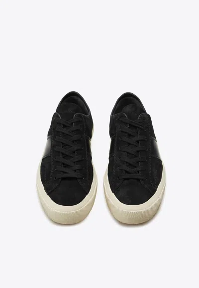Tom Ford Logo-print Low-top Sneakers In Black