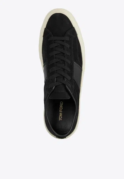 Tom Ford Logo-print Low-top Sneakers In Black