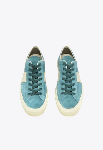 Tom Ford Cambridge Low Top Sneaker In Green