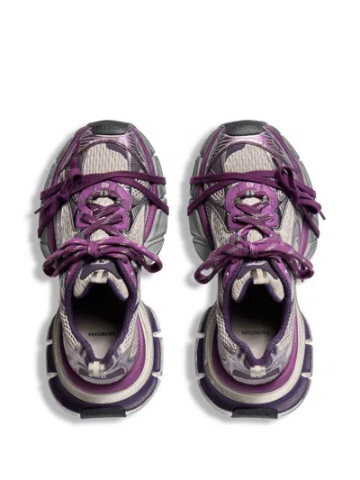 Shop Balenciaga "3xl" Lace-up Sneakers In Purple