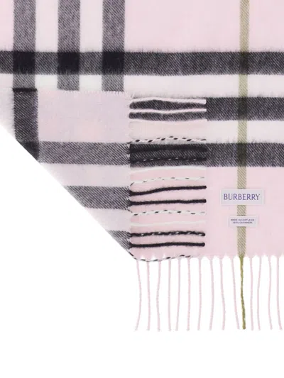 Shop Burberry Scarfs In Pink