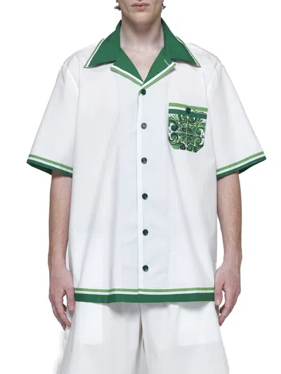 Shop Dolce & Gabbana Shirts In Maiolica 1l Verde