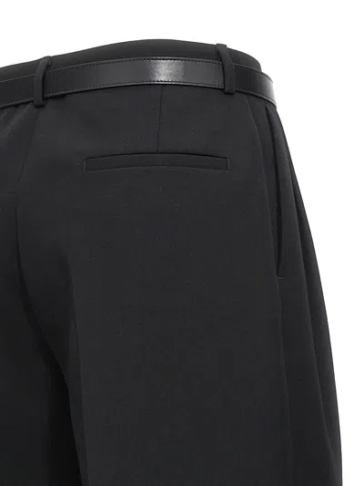 Jil Sander Bell-bottom Pants In Wool In Black