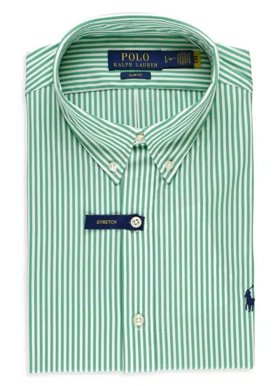 Shop Polo Ralph Lauren Slim Fit Sport Shirt Clothing In Green