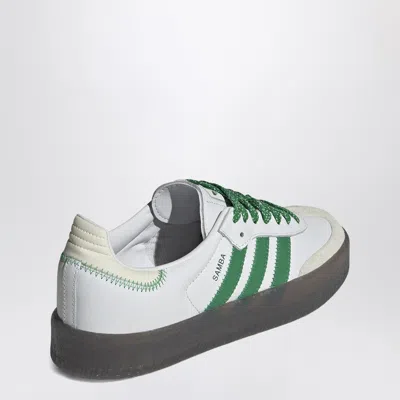 Shop Adidas Originals Sambae White/green Sneaker