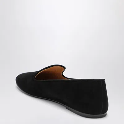 The Row Tippi Black Suede Loafers