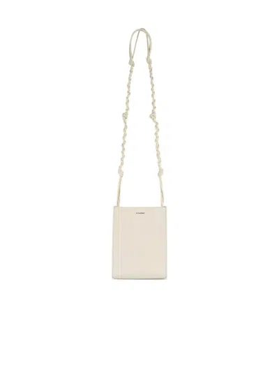 Jil Sander Small Tangled Soft Shoulder Bag In Beige