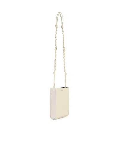 Jil Sander Small Tangled Soft Shoulder Bag In Beige