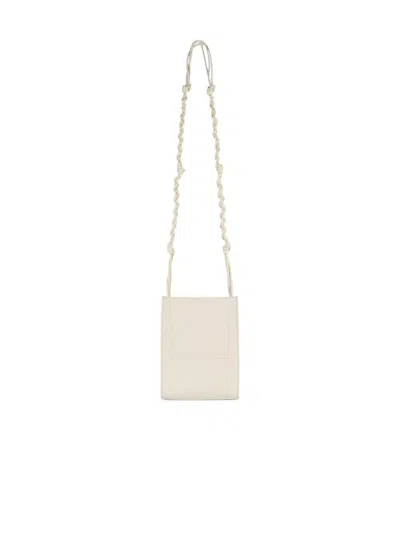 Jil Sander Small Tangled Soft Shoulder Bag In Beige