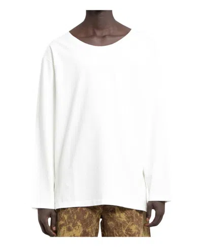 Shop Lemaire Ls Wide Neck T-shirt Clothing In Nude & Neutrals