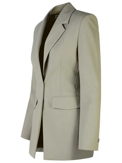 Moschino Jeans Grey Wool Blend Blazer In Grey