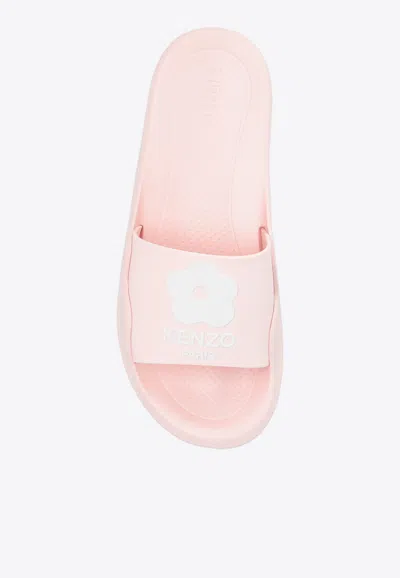 Kenzo Boke Flower 2.0 Rubber Pool Slides In Pink