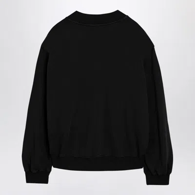 Shop Attico The  Oversized V-neck Sweatshirt In Black