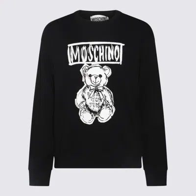 Shop Moschino Black Cotton Sweatshirt