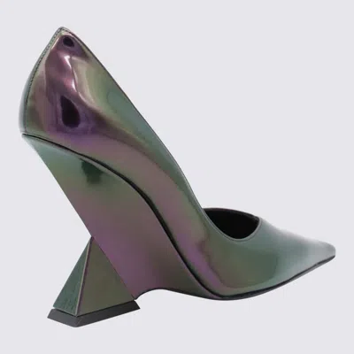 Shop Attico The  Scarpe Con Tacco Holographic Purple