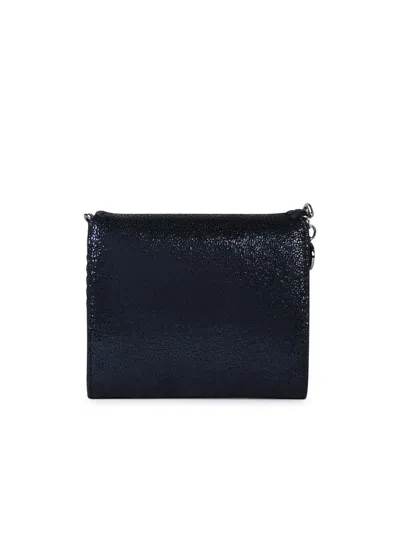 Stella Mccartney Women Black Shaggy Deer Small Falabella Wallet In Blue