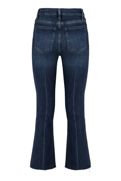 Frame Le Crop Mini Boot Mid-rise Jeans In Denim