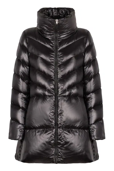 Herno A-shape Down Jacket In Black